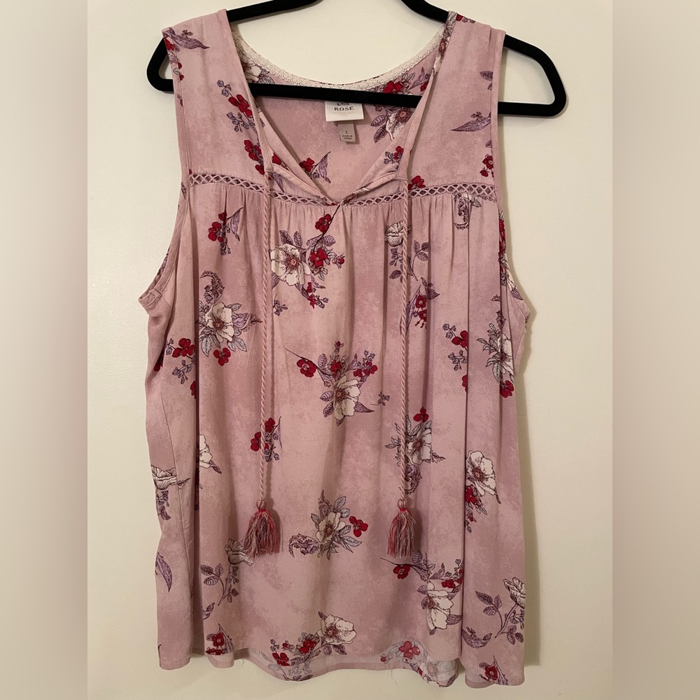 Knox Rose  Pink flowered casual top